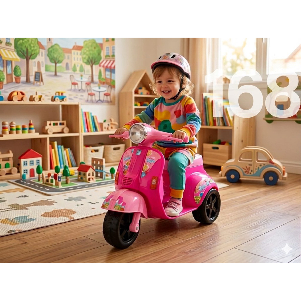 Mainan Anak Vespa Dorong Mini Motor Matic Kendaraan Sepeda Dorong Anak