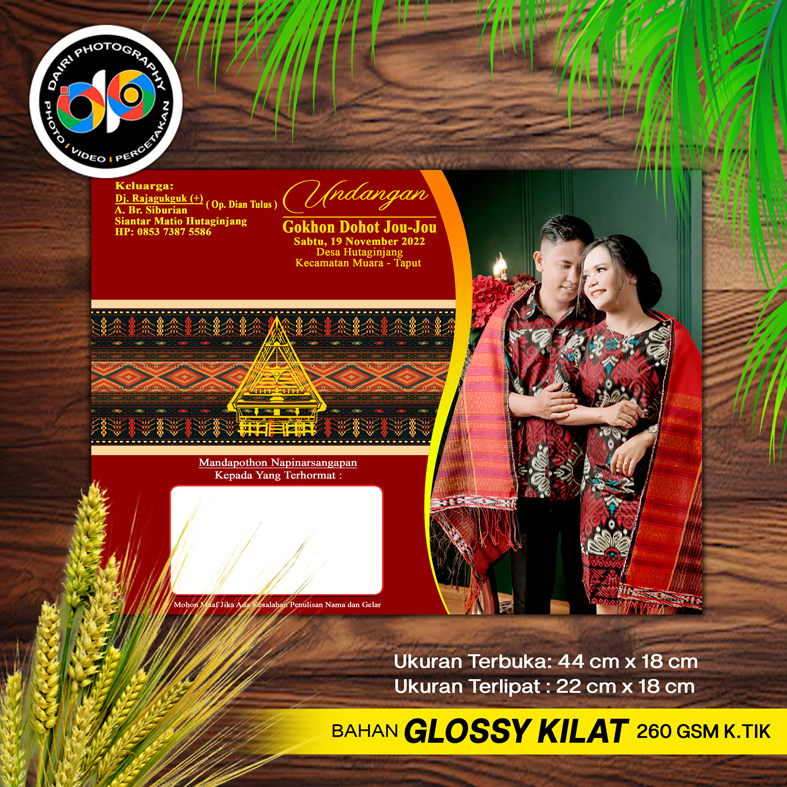 UNDANGAN GOKHON/UNDANGAN ADAT BATAK TOBA/UNDANGAN BATAK MURAH BERKUALITAS
