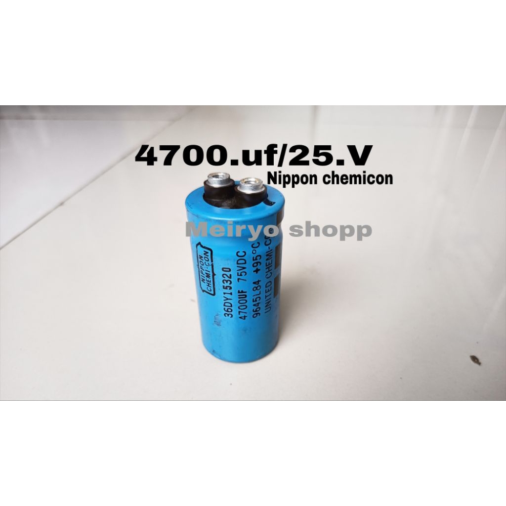 4700/75 Vdc capacitor Nippon Chemicon 4700 uf : 75 vdc