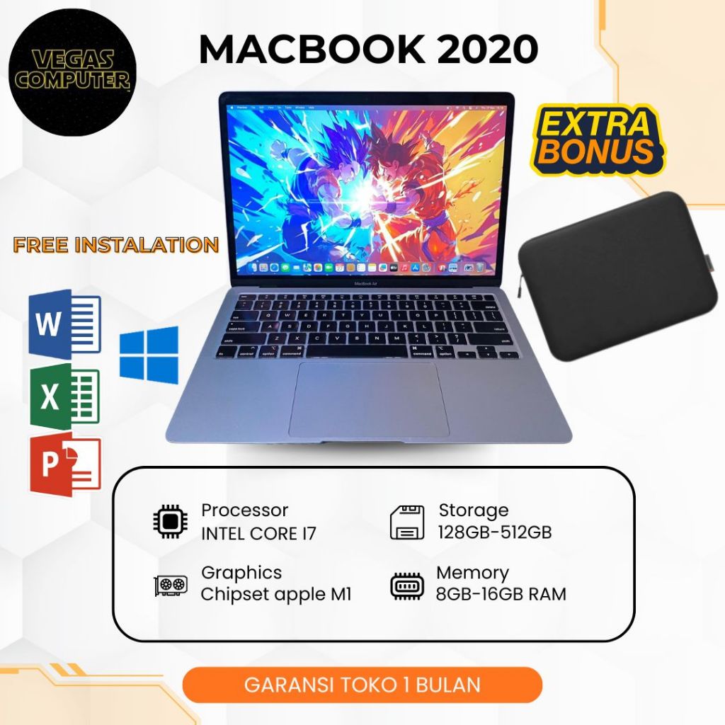 Macbook Air 13" 2020 Retina Quad Core i7 i5 i3 16/512GB - 8/512 SSD - 8/128 100% Original - i3 8/128