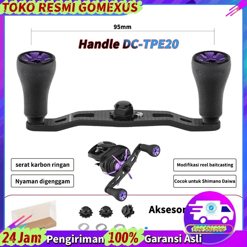 Gomexus DC-TPE20 Twin Handle Reel Karbon fiber Berlaku untuk  BC universal untuk kiri dan kanan meng