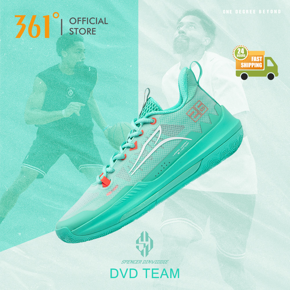 361 Degrees DVD team Men Basketball Shoes Wear-Resistant Non-Slip Breathable Training | Sepatu tenis