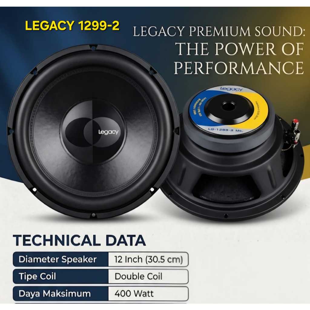 SPEAKER 12in LG 1299-2 MK 1 SUB WOOFER LEGACY