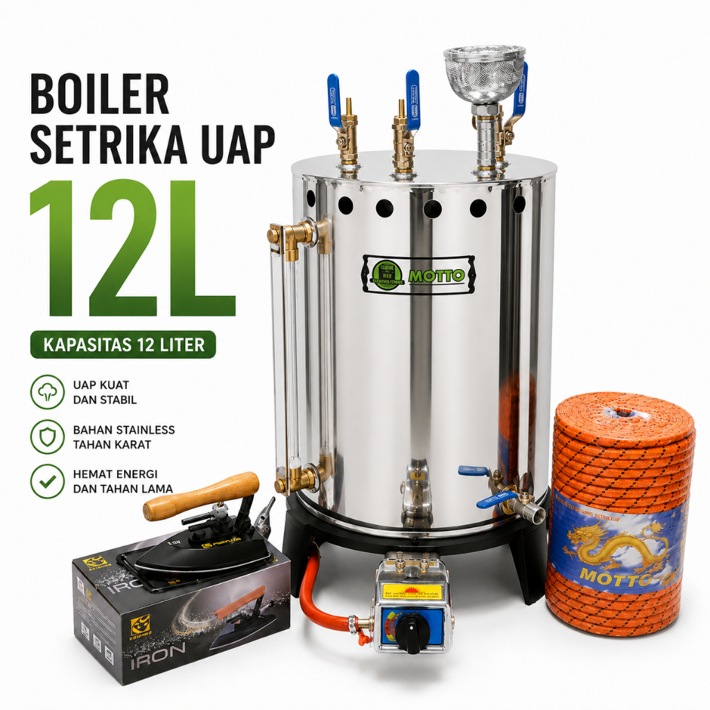 Setrika uap laundry 12L | Boiler Setrika uap untuk setrika laundry