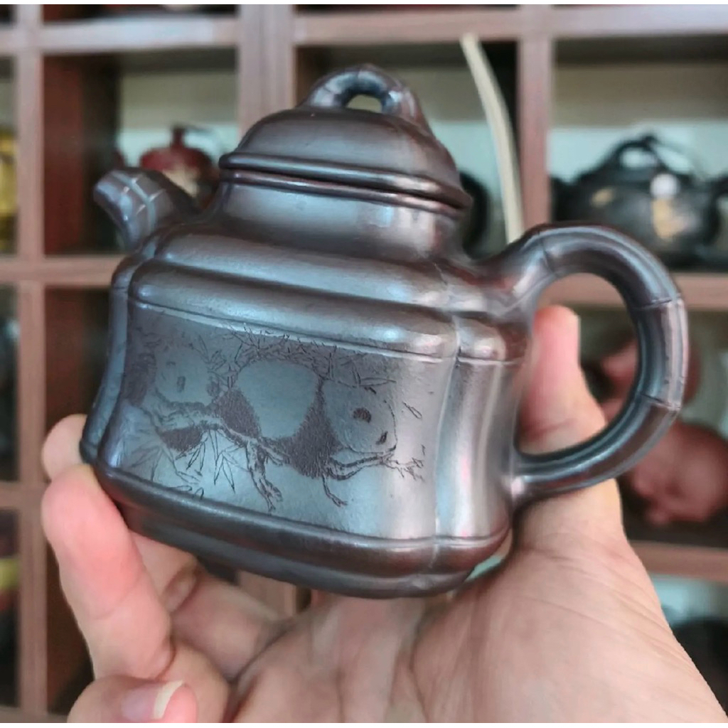 Authentic Yixing Zisha Dragon Blood Clay Wood Fire Kiln Teapot