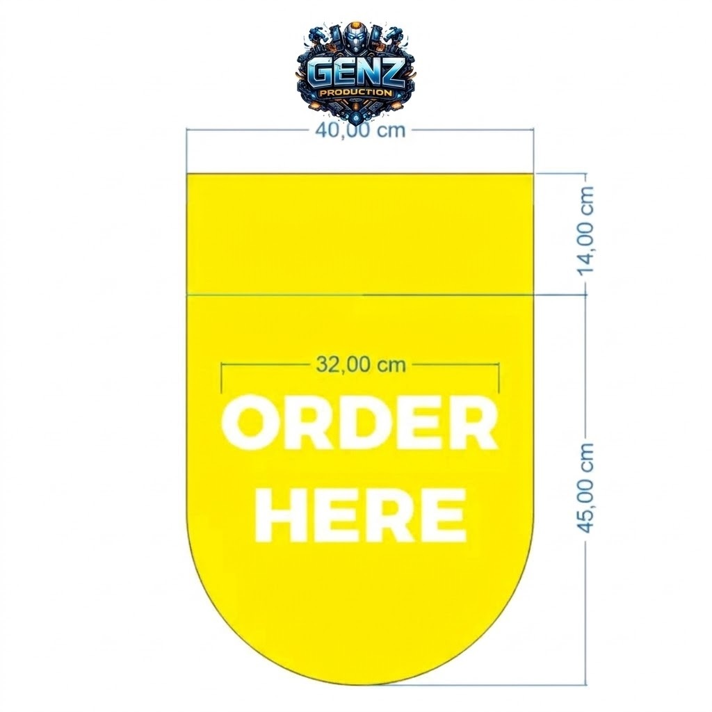Sign Order Here Meja  Papan Tulisan Order Here Cafe Restoran Booth Kasir Penunjuk Tempat Pesan