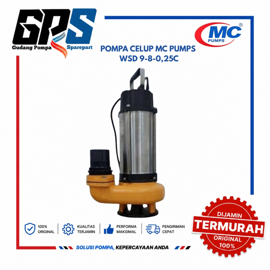 [POMPA CELUP] MC PUMPS  WSD 9-8-0,25C untuk air bersih/kotor