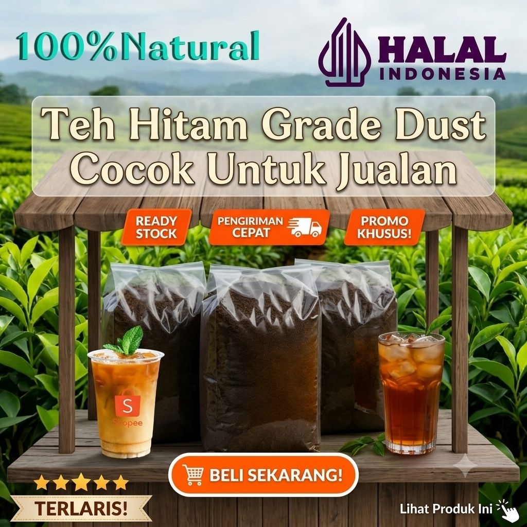 Teh Hitam Bubuk Premium | Bubuk Teh Pekat Cocok Buat Jualan Es Teh