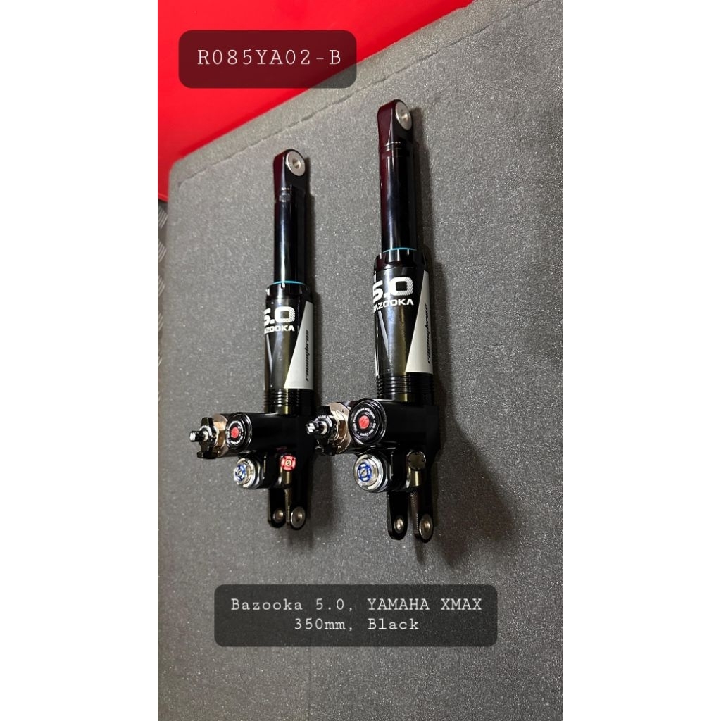 Shock Racingbros Bazooka 5.0 Yamaha Xmax 350mm Black Original