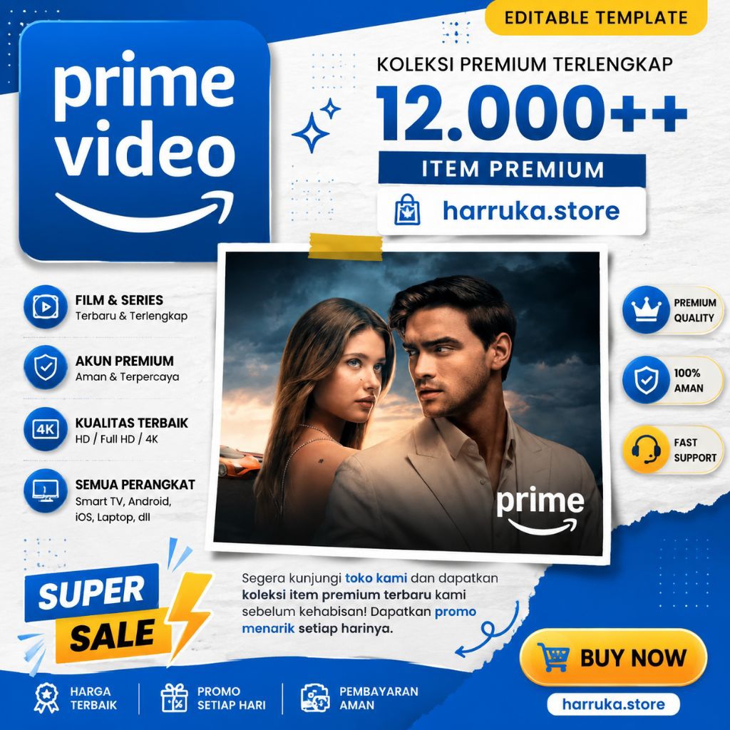 PRIME VIDEO PRVT TEMPLATE PREMIUM BERGARANSI