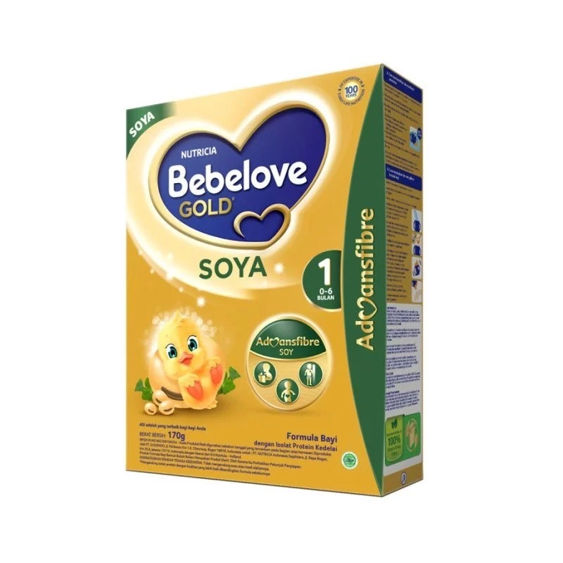 Bebelove Gold Soya 1 Formula Bayi Bubuk 170 g - Susu Kedelai 0-6 Bulan