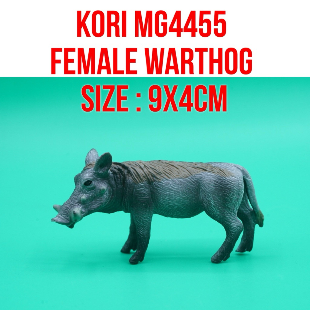 KORI M4455 Female Warthog Babi Gembol Hutan Betina Pig Phacochoerus | Mainan Figure Binatang Miniatu