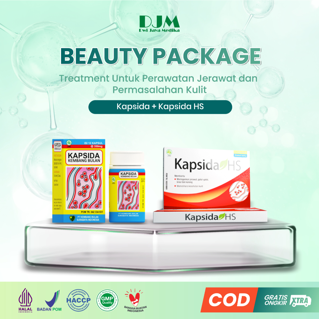 [BEAUTY PACKAGE] 1 Kapsida + 1 Kapsida HS - Obat Jerawat Gatal-gatal Kulit Bisul Alergi Bekas Jerawa