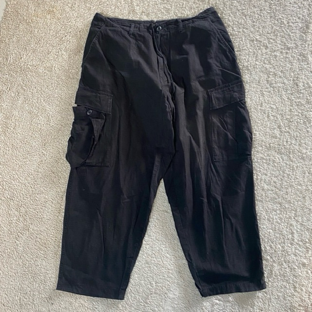 HINSON CARGO LONG PANTS BLACK