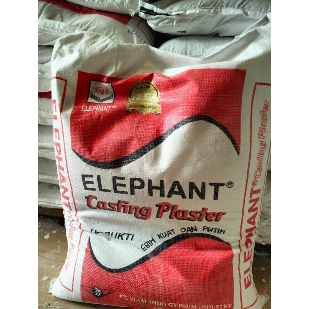 Casting Gypsum Elephant & Aplus ll 1 SAK 18-20kg ll bahan buat patung gypsum