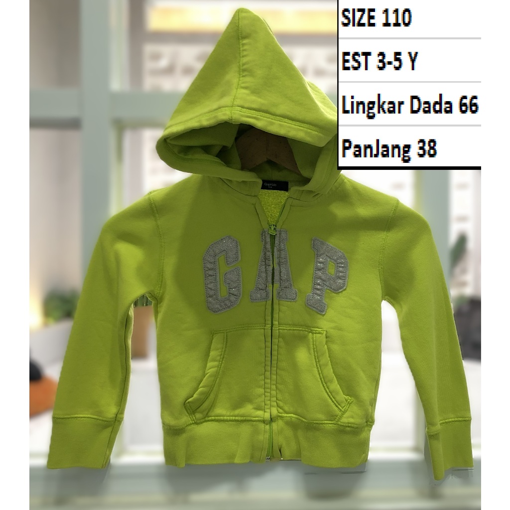 GAP - Jaket Hoodie Big Logo Anak Premium Second Preloved