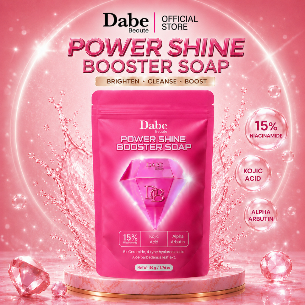DABE BEAUTE - Sabun Berlian Power Shine Whitening Booster - 15% Niacinamide, 5x Ceramide, Kojic Acid