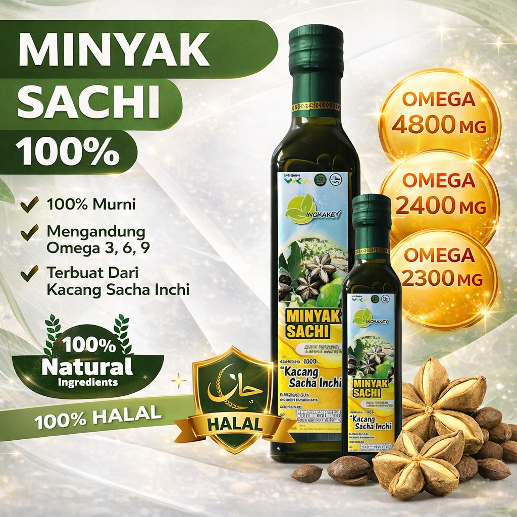 Minyak Sacha Inchi Asli Minyak Sacha Inchi Khasiat Kacang Sacha Inchi 250ML