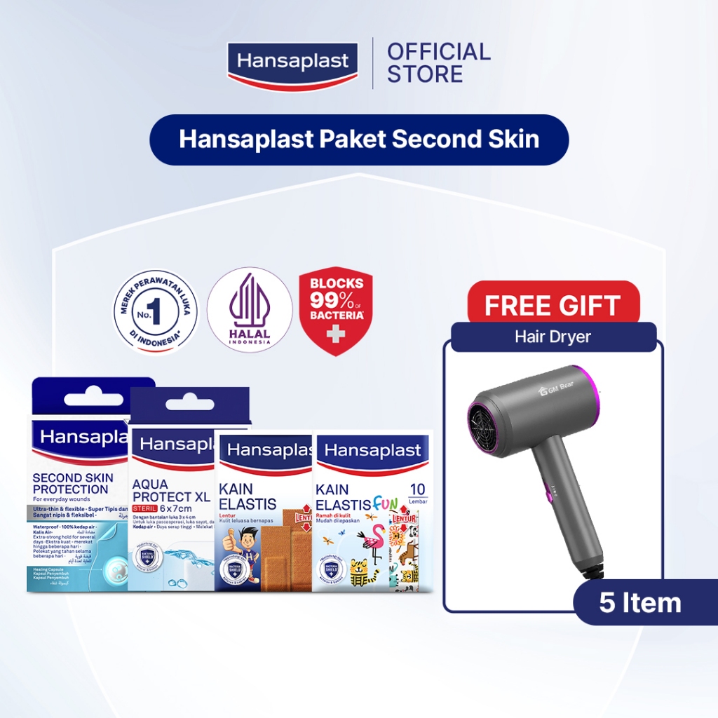 Hansaplast Paket Second Skin FREE Hair Dryer