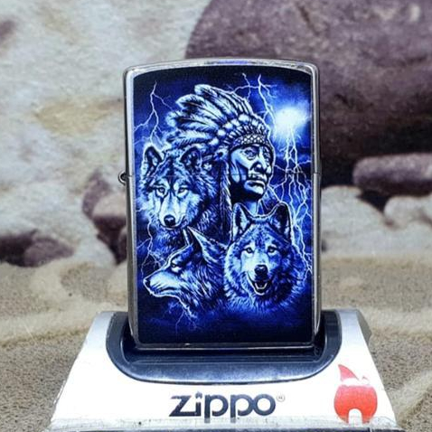 Zippo Indian Chief Wolf Costumize