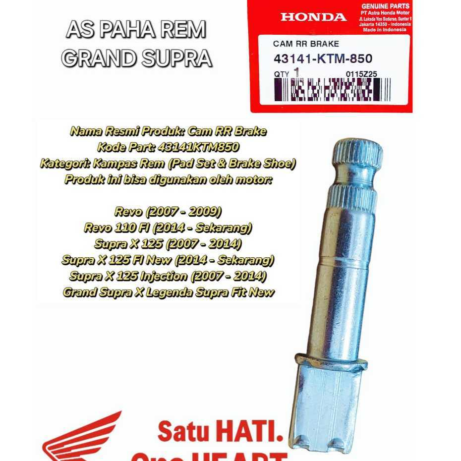 As Paha Rem Grand Supra X 125 43141-KTM-850