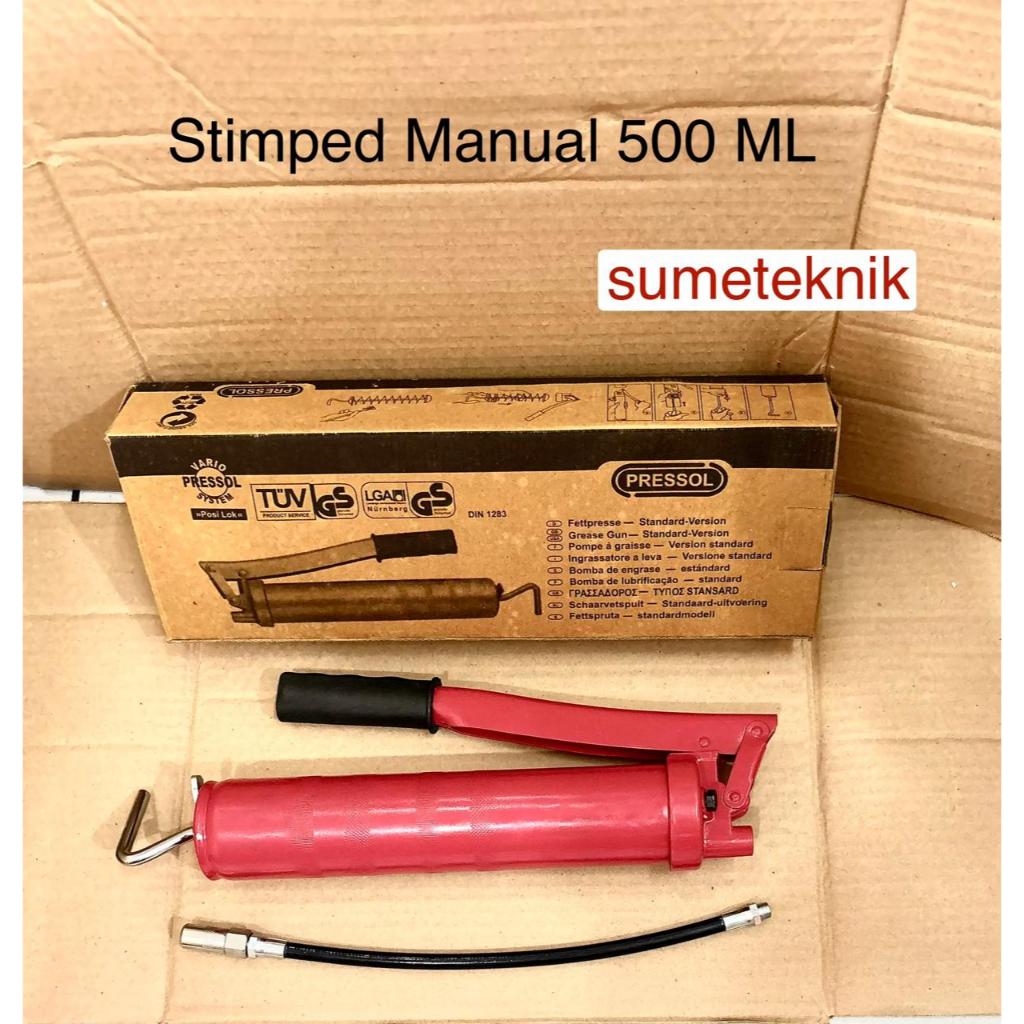 Grease Gun Manual Pressol 500ML Stimped Paslin Gun Manual Sped Paslin Pompa Gemuk Manual
