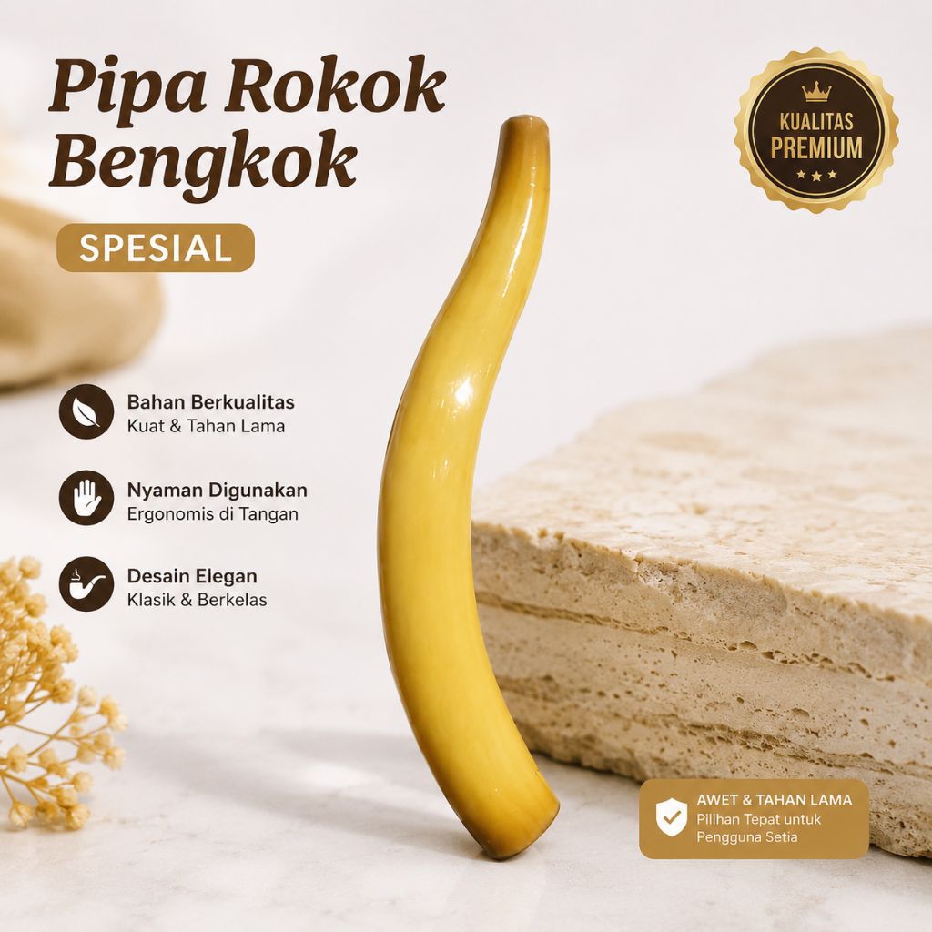 Pipa Rokok Bengkok Spesial Panjang