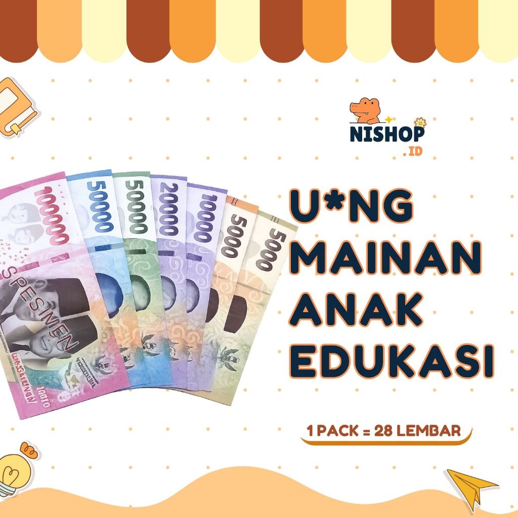 UANG Palsu Mainan Anak Edukasi 1 pack = 28 Lembar / Duit DUITAN MAHAR replika uang uangan
