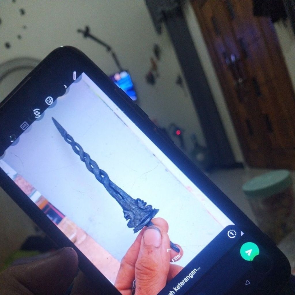 keris Nogo ku manten Gonzo Iras ukuran 15 cm layak koleksi Aji Serat