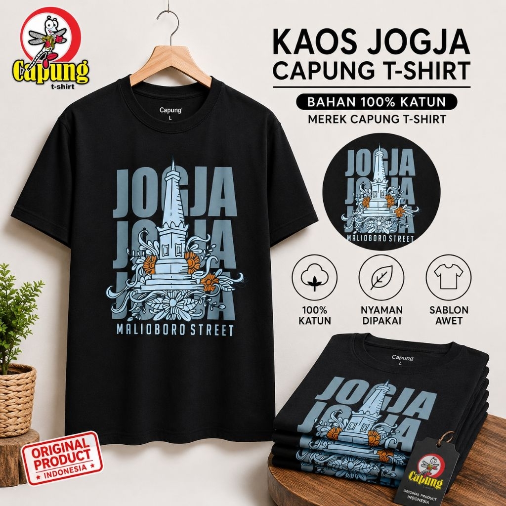 KAOS JOGJA MALIOBORO KAOS JOGJA DEWASA KAOS JOGJA OLEH OLEH JOGJA KAOS JOGJA MEREK CAPUNG T-SHIRT KA