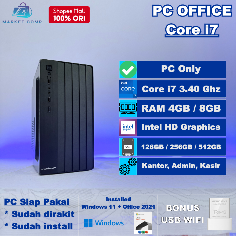 PC Rakitan Core i7 - CPU Komputer Kantor