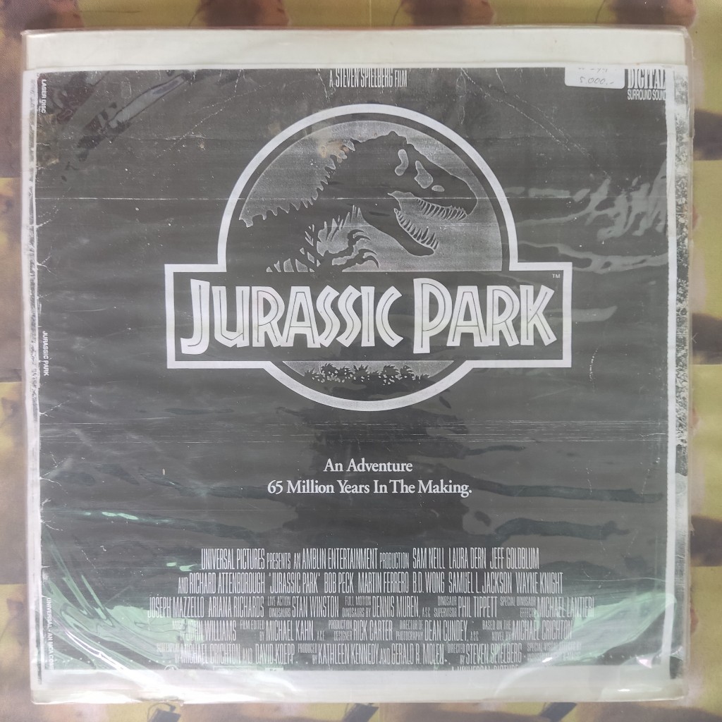 LASERDISC JURASSIC PARK laser disc film movie music video musik new sealed baru mint 2nd bekas secon