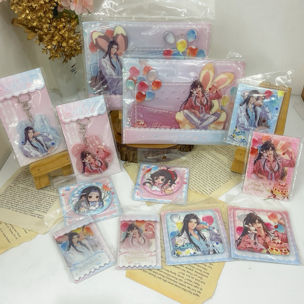 READY STOCK OFFICIAL MDZS Mo Dao Zu Shi Lan Wangji Wei Wuxian Wangxian LWJ Birthday Kaze Standee Bad