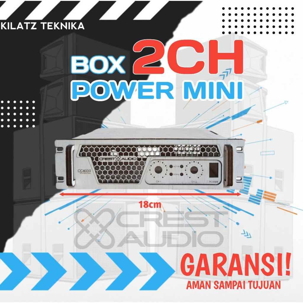 18cm Box Power Mini Model Built Up Crest Audio Box Ampli Mini Class D