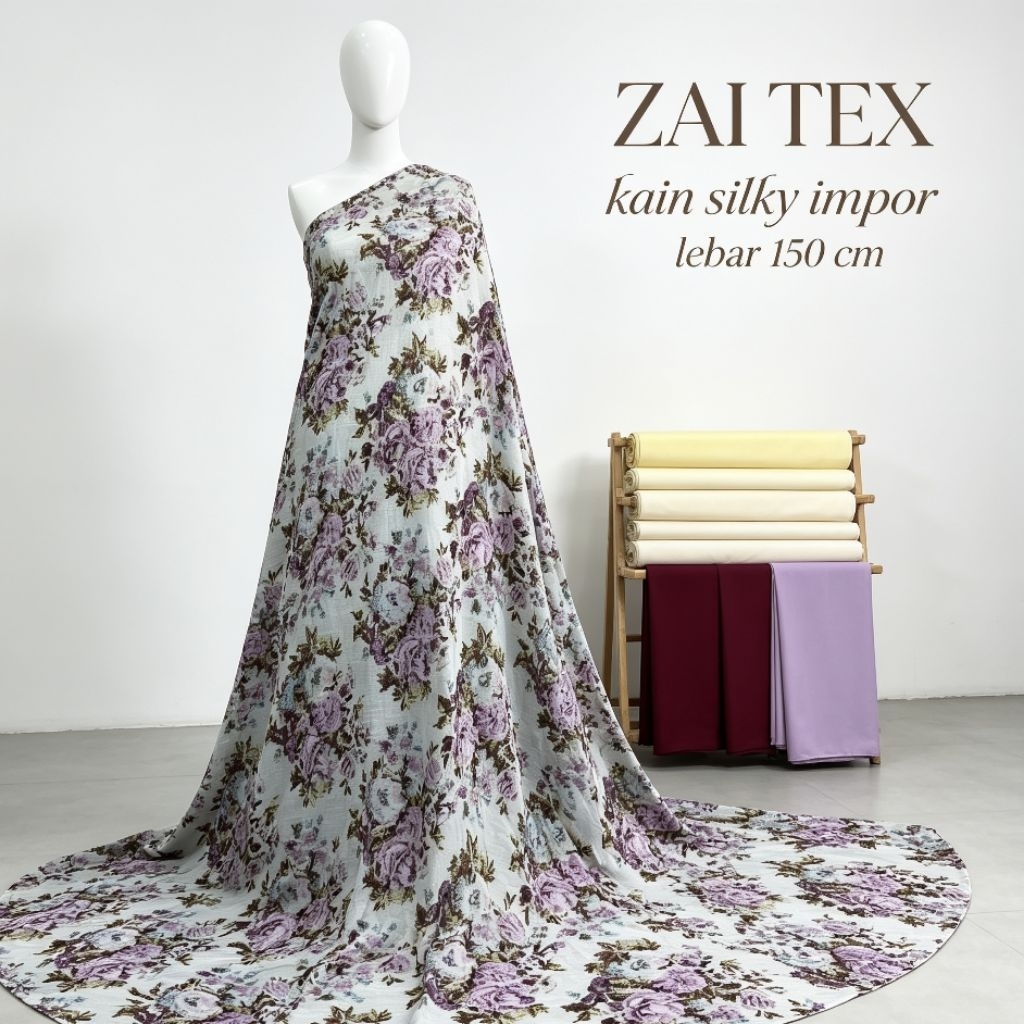 kain silky motif - kain silky impor - kain katun silky