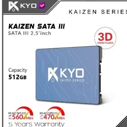 SSD SATA Kyo Kaizen 512GB, New, Segell