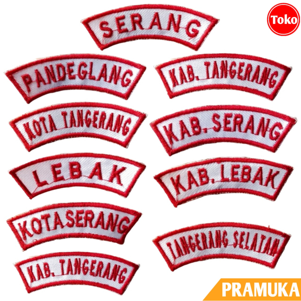 Bed Kwarcab Pramuka Banten Bordir / Bed Lokasi Kwarcab Pramuka Kwarda Banten / Badge Atribut Pramuka