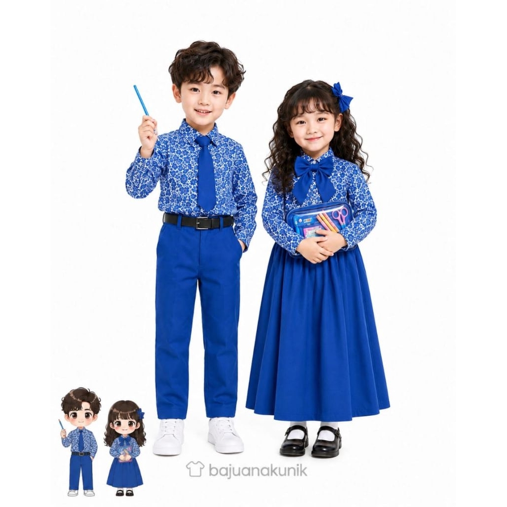 BAJUANAKUNIK / SERAGAM TK / SERAGAM BATIK ANAK / SERAGAM PAUD MUSLIM / SERAGAM BATIK COWOK / SERAGAM