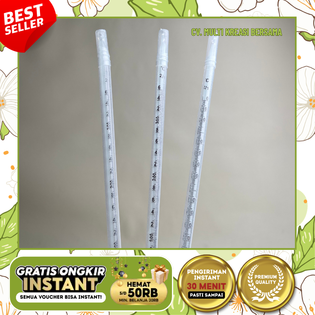 TERMOMETER HG 110°C, 150°C, 360°C | MERCURY THERMOMETER | TERMOMETER AIR RAKSA MERKURI | ALAT UKUR S
