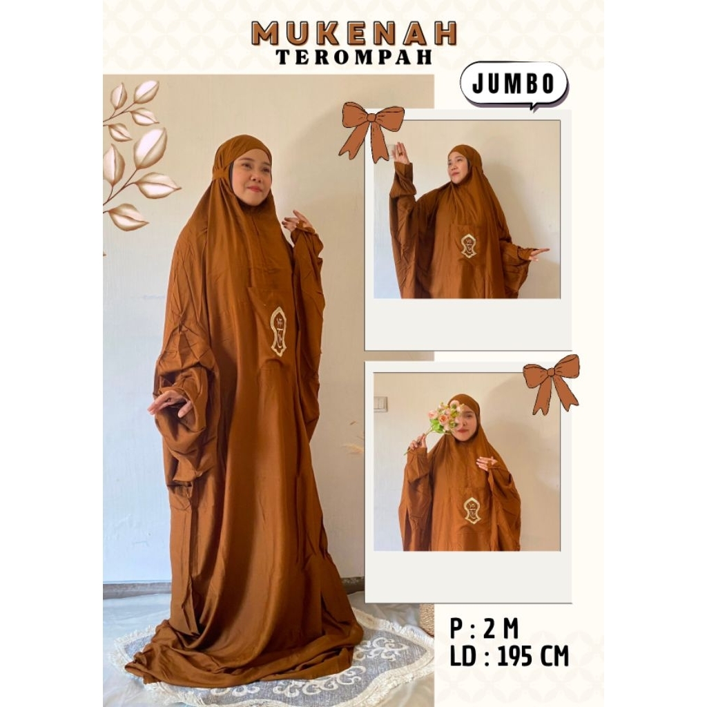MUKENA HADRAMAUT TERUSAN TEROMPAH BORDIL SAKU|MUKENAH HADRAMAUT JUMBO|MUKENA STANDAR