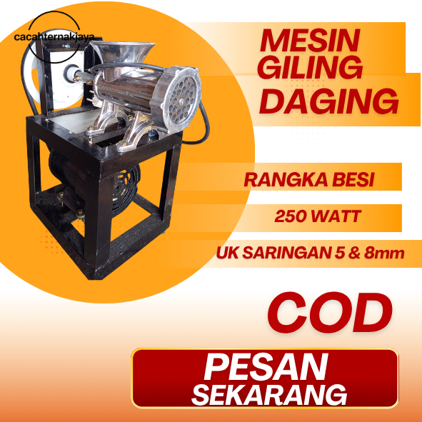 Mesin Giling Daging Serbaguna Listrik Dinamo 250 Watt 1/4 HP Cocok Usaha Bakso & Rumahan