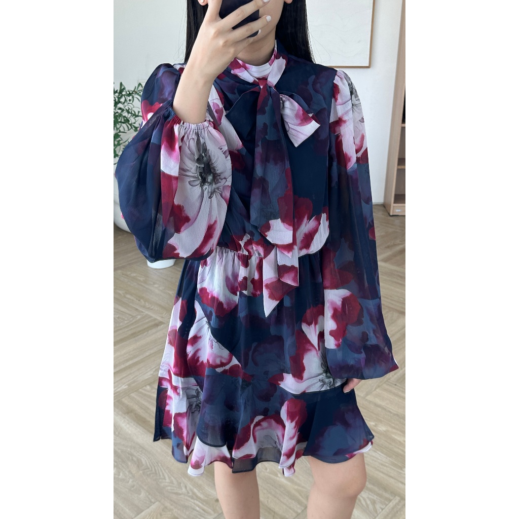 TED BAKER MINI DRESS NAVY
