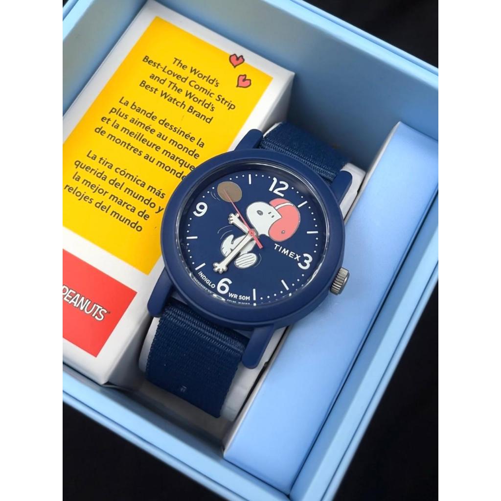 Timex x Peanuts Football TW2W48500 Camper Quartz Blue Dial Watch