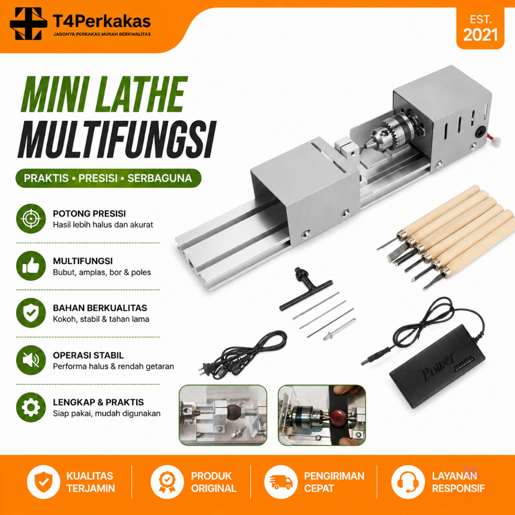 Mesin bubut kayu mini lathe mesin beards lathe woodworking bubut kayu tasbih portable