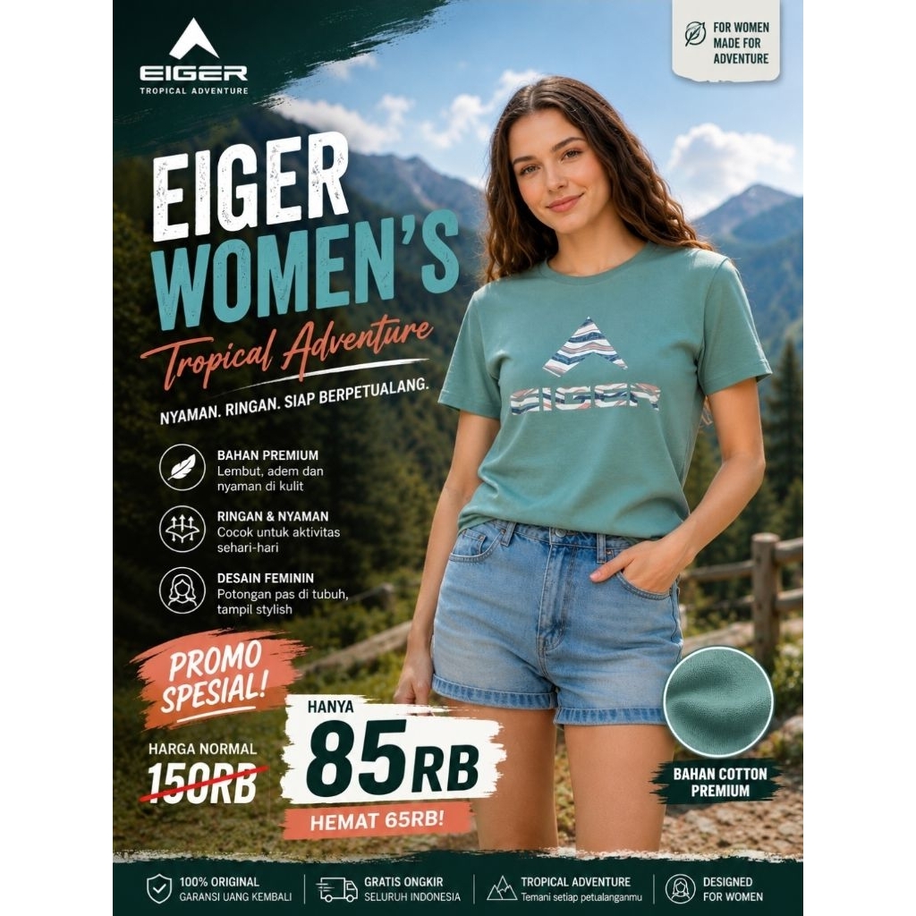 Kaos Eiger original Cewek