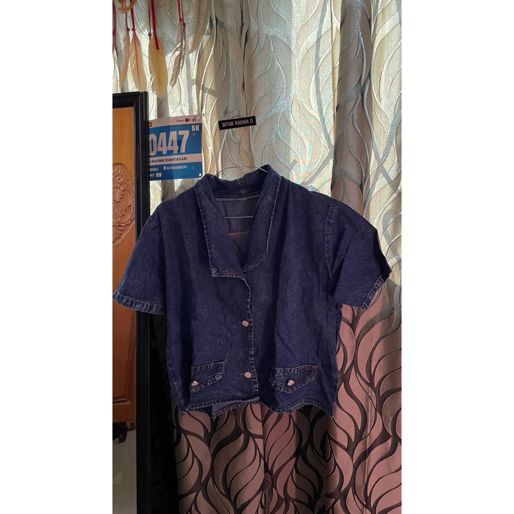 denim crop top