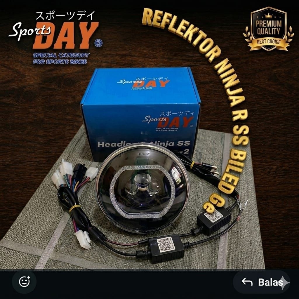 BATOK REFEKTOR REFLEKTOR LAMPU DEPAN  NINJA SS TIGER REVO BILED RGB GEN 2 SET LED 7 INCH INCHI DAYMA
