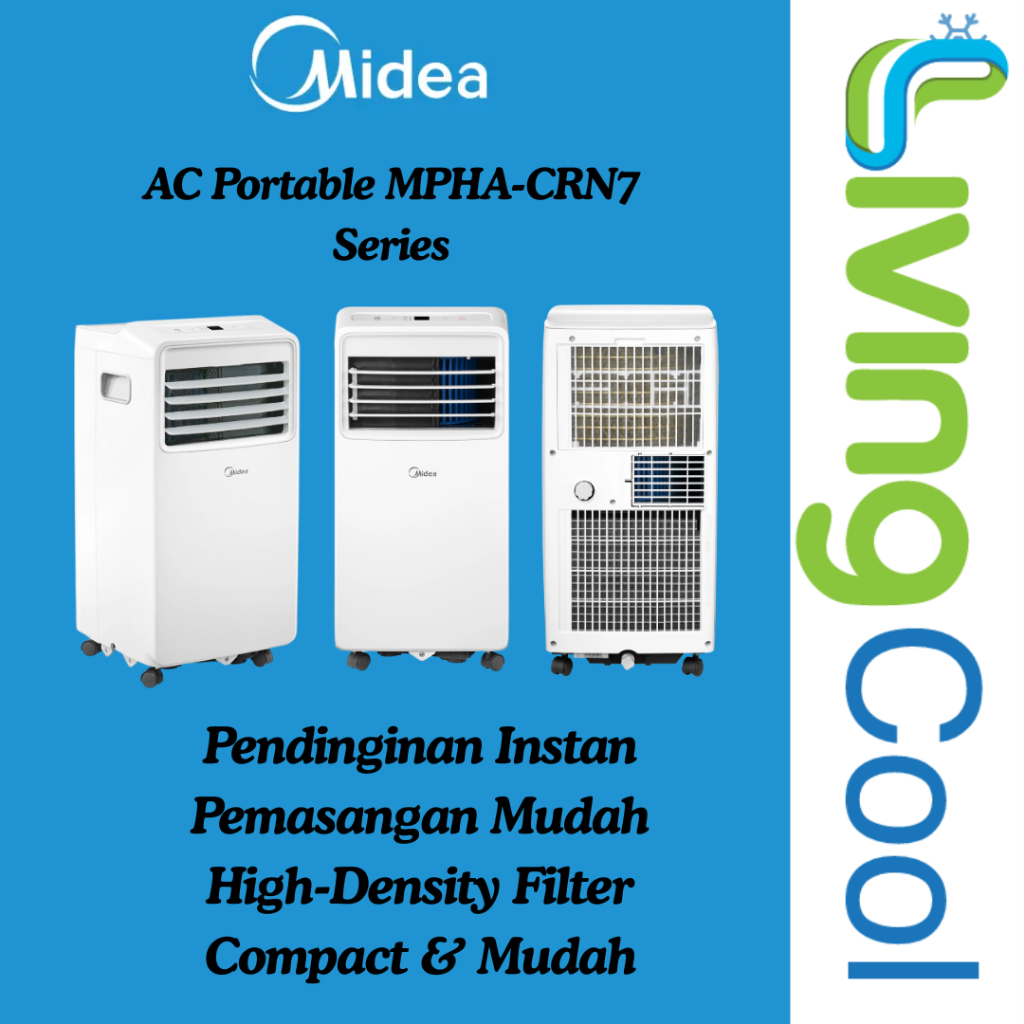 Midea AC Portable 1 PK MPHA09CRN Garansi Free Kirim Purwakarta Cikampek karawang Bekasi Cikarang Jak