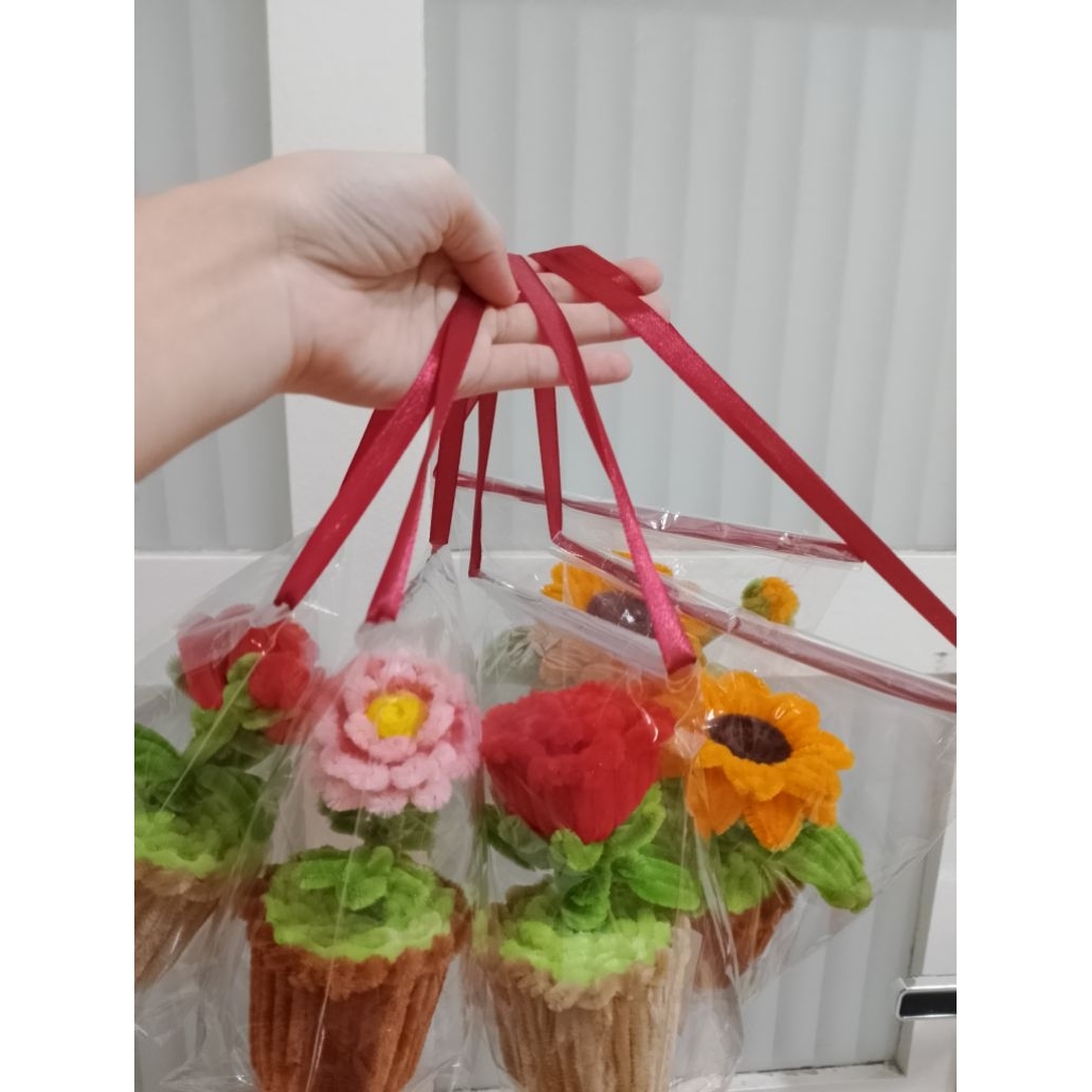 bunga pot kawat bulu bunga kawat bulu mawar kawat bulu gerbera kawat bulu matahari kawat bulu