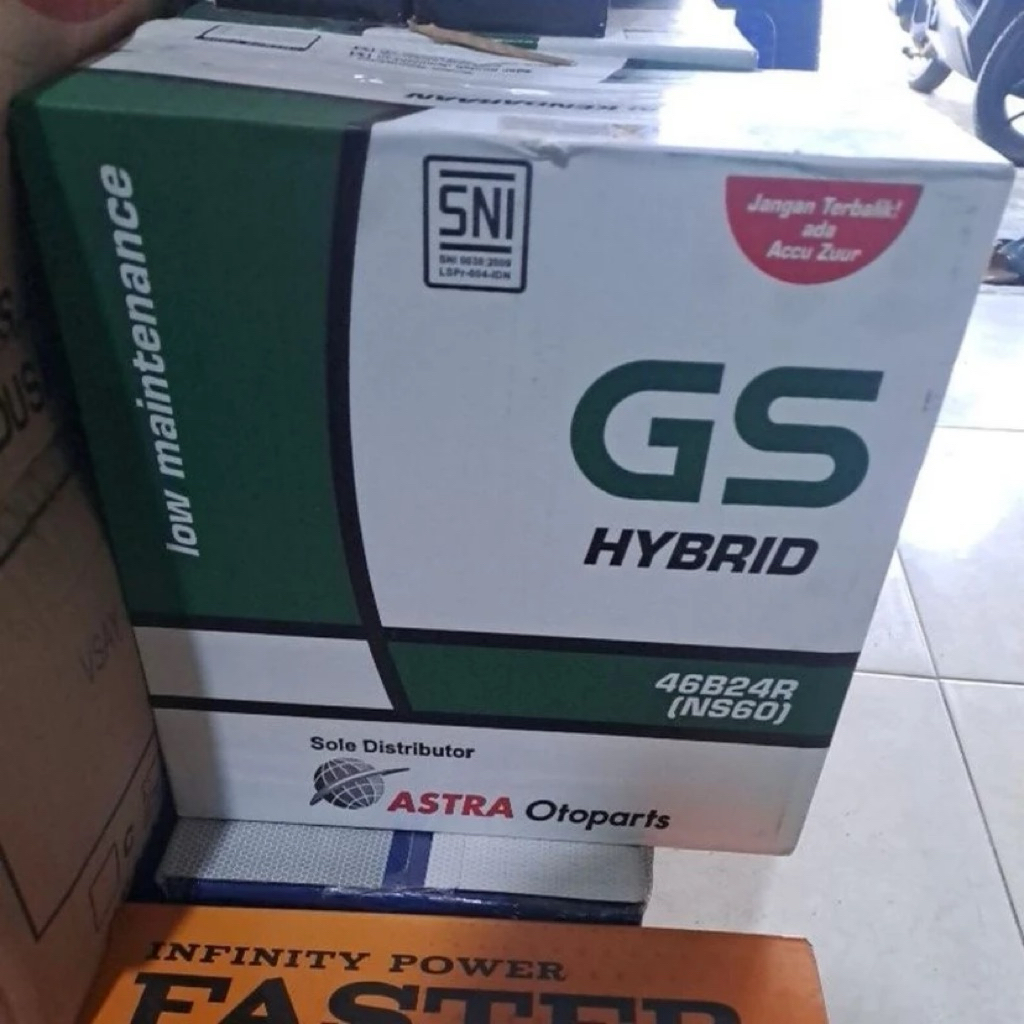 AKI GS HYBRID NS60 / NS60L / NS60LS Aki GS ORINAL PRODUK
